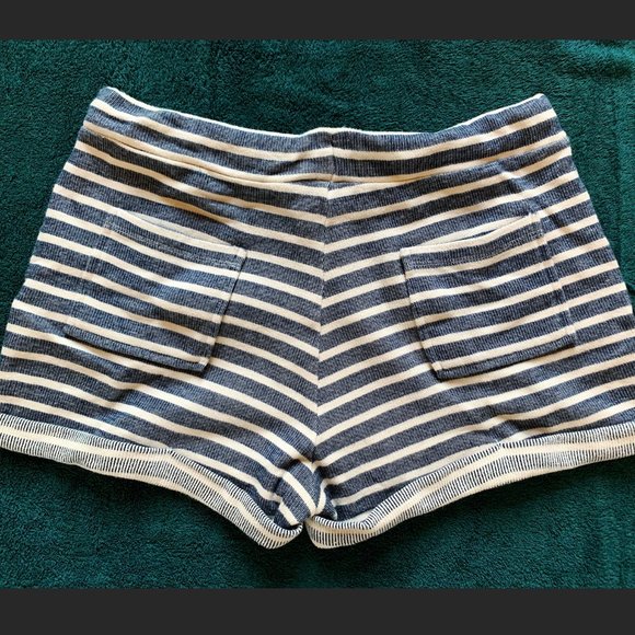 Navy Striped Lounge Shorts - Picture 2 of 3